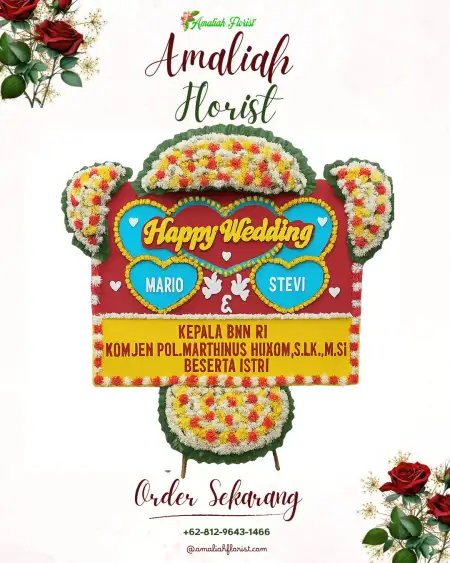 Papan Bunga Pernikahan Mekar Mulya